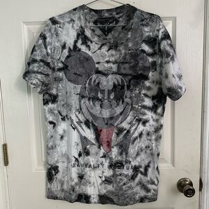 RAWYALTY Raw Black Label Couture T-Shirt Men’s L KISS Mickey Mouse Tongue BLING